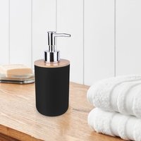 Bamboo Shampoo Dispenser Refillable Liquid Soap Dispenser for Kitchen Sink Bathroom Soap Dispenser Bathroom Accessories 1PC