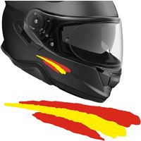 3pcs Spanish Flag Motorcycle Sticker Waterproof for Motorbike Helmet Front Fairing Car Electric Scooter Decoration Vinyl Decal
