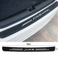 Car Rear Trunk Anti-Kicked Protection Strip for Nissan Juke F15 F16 Logo Auto Trunk Bumper Guard Plate Carbon Fiber Stickers