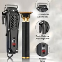 T9 Vintage Men's Electric Hair Clipper Beard Trimmer/Rechargeable Hair Cutting Machine With Nose Hair Trimmer Kit Boyfriend Gift