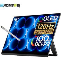EHOMEWEI RO Series Pro 16" 3K 120Hz Touch Portable Monitor 100% DCI-P3 Active Stylus USB-C HDMI External Display Windows Mac