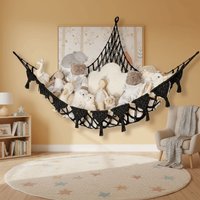 Jumbo Stuffed Animal Hammock Giant Capacity Hanging Hammock Storage Net Macrame Space-Saving Organizer Holder Wall Corner