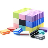 10/25/50Pcs Professional Mini Nail Art buffer 100/180 Sandpaper Manicure Sanding Polishing Nails File Grinding Equipment Tool