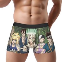 Dr Stone Underpants Homme Panties Men's Underwear Dr Stone Print Shorts Boxer Briefs