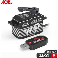 AGFRC Waterproof Servo A66BHLW 33KG High Torque Metal Gears Low Profile Brushless Servo For 1/10 RC Car DIY Assembly Upgrading