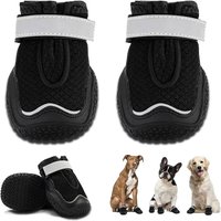 4 Stück, Hundes tiefel atmungsaktive Hundes chuhe Hundes chuhe mit reflektieren den Trägern, rutsch fester Sohle und rutsch festen Hundes chuhen