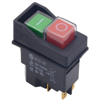 Waterproof IP55 Push Button Electromagnetic Switch 4 Pin AC250V 16A Magnetic Starter Power Tool Safety Switches for Machine tool