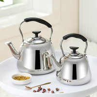 Stainless Steel Whistling Teakettle Large Capacity Fast Heating Base Tea Kettle Thickened Gas Stove Induction Cooker