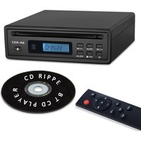 Portable Bluetooth CD Player for Home CD Ripper Hi-Fi Audio CD Player Desktop CD Players Optical and AUX Output (Black)