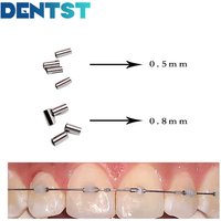 50pcs Orthodontic Crimpable Mini Stop Tubes on Archwire Dental Brackets Ortodoncia Wires Falsos 0.5mm 0.8mm Minitubes Dentistry