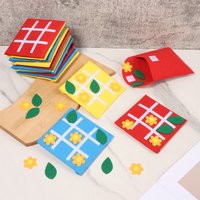 30/20Pcs Felt Board Game Felt Tic Tac Toe Family Checkerboard Games for Kids and Family Birthday Party Favors Travel Board Game