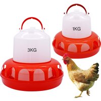 1Kg/3Kg Poultry Automatic Drinking Bucket Quail Pigeon Feeder Chicken Feeding Water Poultry Animal Feeding Tool Supply