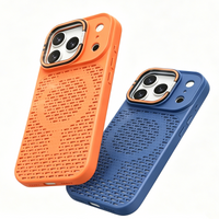 Luxury Cooling Heat Dissipation Invisible Bracket Phone Case For iPhone 17 16 15 14 13 12 11 Pro Max Breathable Magnetic Cover
