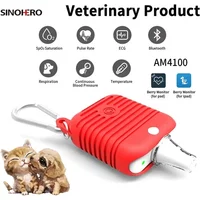 Multi-parameter Veterinary Monitor Bluetooth Smart Wear ECG Macine Pet SPO2 RESP TEMP PR Monitor APP IOS Android