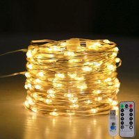 LED-Feen-Lichterkette, USB-Stecker mit Fernbedienung, Girlande, Licht für drinnen und draußen, Garten, Schlafzimmer, Hochzeit, Party, Geburtstag, Dekoration