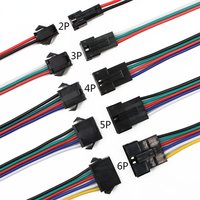 5pair 2pin 3pin 4pin 5pin 6pin Male/Female JST SM 2 3 4 5 6pin Plug Connector Wire for Led Strip Light Drivers