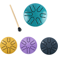 3-Inch 6-Tone Steel Tongue Drum - Mini Handpan Drum with Drumsticks, Beginner-Friendly Percussion Instrument Set