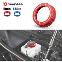 BEVINSEE Aluminum Brake Fluid Reservoir Cap for BMW E90 E91 E92 E93 E81 E82 E87 E88 E46 X1 E84, Replace 34336774451/34326764119