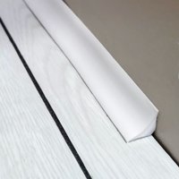 1pc 2mX1.5cm Self-Adhesive Wood Grain PVC Floor Transition Strip,Waterproof Edging Strip for Flooring,Tile&Wall Gaps