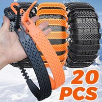 20/10pcs Snow Chain Widen Thicken Car Tire Crawler Type Plastic Anti-skid Chain Winter Wheel Tyre Anti-Slip Ties Emergency Tools