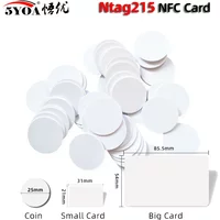 5YOA 5YOA 10pcs NFC Card Ntag215 Cards Coins Badge 215 Chip Key 13.56MHz Ultralight Universal ISO IEC14443A 25mm Waterproof PVC