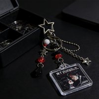 MCR Album Cover Beaded Keychain Red Black Star Charm Emo Punk Y2K Aesthetic Bag Accessory My Chemical Romance Fans Gifts
