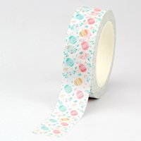 1PC. 10M Decorative Cute Blue Pink Yellow Easter Eggs Washi Tape for Scrapbooking Planner Adhesive Masking Tape Stationery