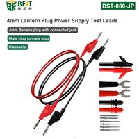 BST-080-JP zusammen gebauter gestapelter Bananen stecker Test linie Bananen stecker zu U-förmigem Stecker/Krokodil clip/Multimeter stange/Feins pitzen sonde