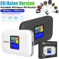 A8 Tragbares drahtloses 4G-Modem EU/asiatische Version 150 Mbit/s drahtloser tragbarer Router 3000 mAh mobile WLAN-Router mit SIM-Kartensteckplatz