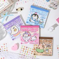 24 Sheets Cute Cartoon PET Sticker Book 1600+ Waterproof Animal Patterns for Journaling Scrapbooking Planning Supplies Stickers