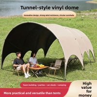 New Outdoor Black Glue Sunshade Tent Large Space Waterproof Windproof Camping Tent Quick Setup Dome Tent for Hiking And Travel