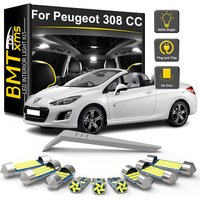 BMTxms 18Pcs For Peugeot 308 CC 308CC Cabrio 2009 2010 2011 2012 2013 2014 Car LED Interior Light Bulb Kit Trunk Lamp Canbus