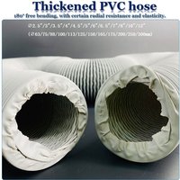 Thickened PVC Exhaust Hose 2.5"-14" Scalable Flexible Pipe for Kitchen Exhaust, Soldering/Printing Machine Ventilate