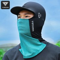 TOSUOD Summer Face Mask Breathable Ice Silk Mask Cycling Sports High Elastic Face Cover with Glasses Hole Universal Sports Mask