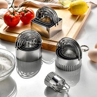 5 Teile/satz Cookie Cutter Form Edelstahl Kreis Runde Form Keks Kuchen Fondant Form Küche DIY Backen Gebäck Kuchen Werkzeuge