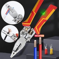 Electrician Specific Wire Stripping Pliers Multifunctional Electricians Maintenance Anti-Slip Stripper Cable Crimper Pliers Tool