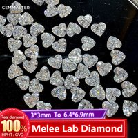 Melee Lab Grown Diamond Heart cut 3mm 3.5mm 4mm 5mm 6mm D E color VVS VS 100% Real Loose Diamond Small Lab Diamond Side Stone