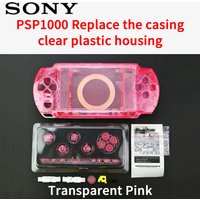 SONY PSP 1000 Transparentes Rosa Ersatzgehäuse, Vollständige Schutzhülle DIY Reparaturteile Konsolengehäuse Ersatz-Kit