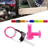 Motorcycle Dirt Bike 22mm Quick Twist Gas Throttle Settle Grips Handle Grips Throttle Cable For Honda Kawasaki Suzuki KTM