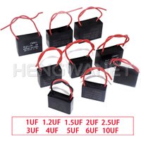 CBB61 Fan Capacitor 450V 1UF 1.2UF 1.5UF 2UF 2.5UF 3UF 4UF 5UF 6UF 10UF Ceiling Fan Motor Run Rectangle Capacitor CBB61