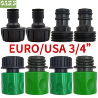 Oasis Quick Connector Nipple EURO USA 3/4 Inch Male Threaded Hose Pipe Adapter for Garden Tubing Drip Irrigation Watering System