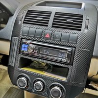 Carbon Fiber For Volkswagen Polo 2002-2010 Film Interior Stickers Center Console Gear Dashboard Air Door Handle Lift Panel