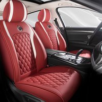 Cartoon Faux Leather Car Seat Covers for SUV Pick-up Truck Sedan Universal Breathable Anti-Slip Driver Seat Cushion (Full Seat)