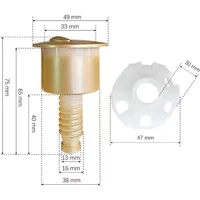 Gold‑Plated Toilet Flush Button Replacement – Easy Push Install for Modern Bathroom Cistern Upgrade