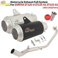 Slip On For ZONTES ZT125 ZT125-U1 ZT 125 U1 G1 Z1 Z2 2021 - 2025 Motorcycle Exhaust Escape System Front Link Pipe With Muffler