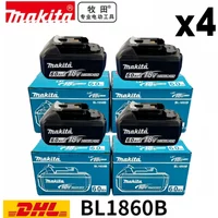 100% Genuine Makita 18V 6000mAh Lithium Ion Battery LXT Replacement Rechargeable Long Runtime LED Power Indicator Carpenter Pro