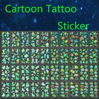 5Pcs/set New Cartoon Luminous Tattoo Sticker Unicorn Car Fish Temporary Waterproof Tattoo Body Art For Party Gifts