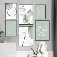 1pc Abstract Geometry Poster Self-adhesive Art Waterproof Paper Sticker Coffee House Bar Room Wall Decor
