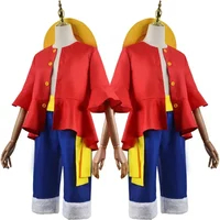 Anime Luffy Cosplay Costumes Monkey D Cosplay Suits Hats Halloween For Women Men Adult Cos Top Pants Gifts