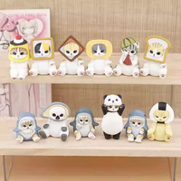Mofusand Shark Cat Seated Marine Animals And Toast Style Blind Box Kawaii Action Figures Toy Desktop Decoration Christmas Gifts
